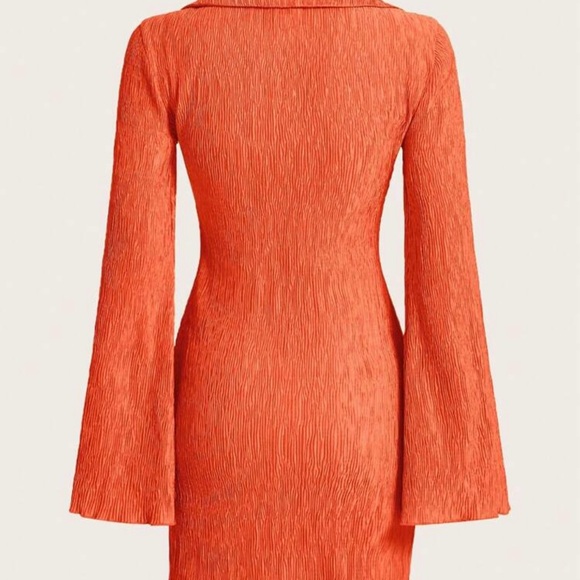 Orange Fringe Dress (X-Small) - Picture 2 of 7